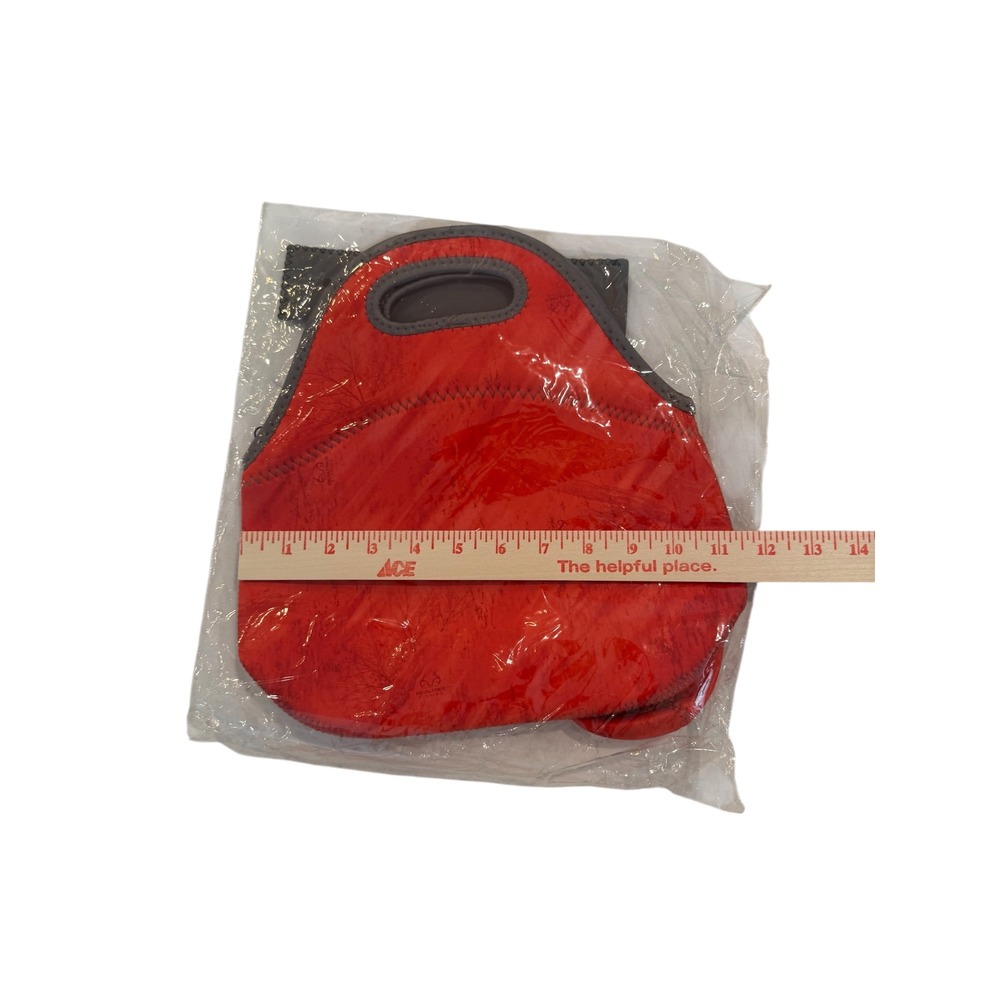 Realtree Fishing 3PC RTF RED Neoprene Lunch Tote Set Kooleez Camo Insulated Bag - Picture 3 of 4